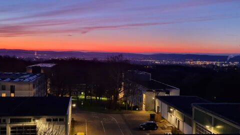 Sonnenaufgang an der HLFS in Kassel