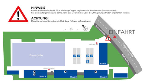Neue Einfahrt in Marburg-Cappel